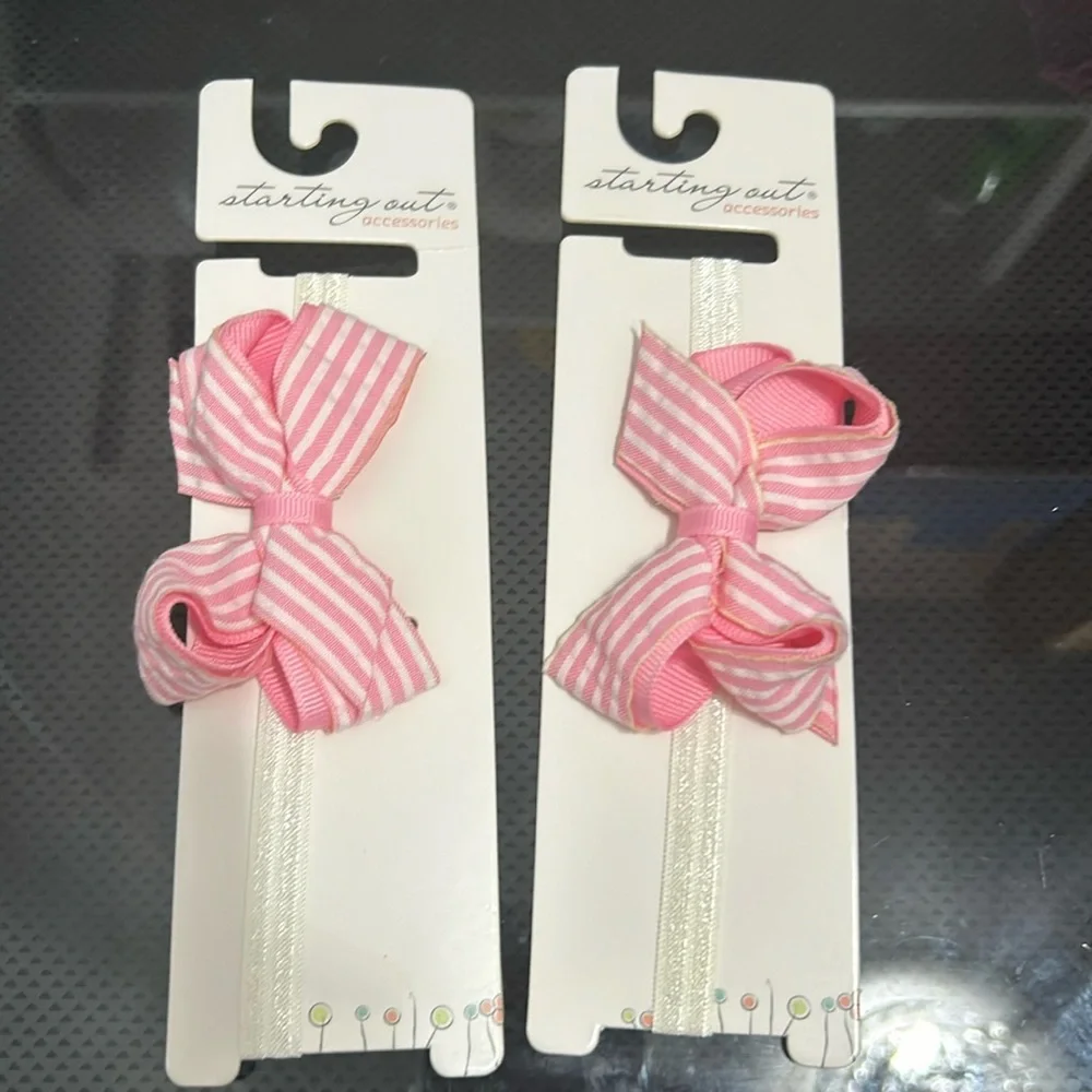 Twin girls head bow ties new nwt matching identical set